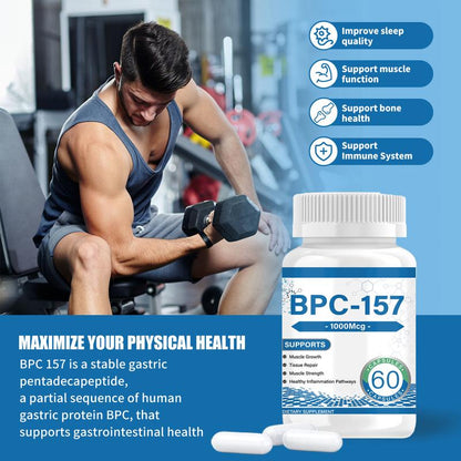 BPC-157 - Peptide Capsules : Blend with Creatine Monohydrate, Collagen Peptides & Magnesium Gluten Free