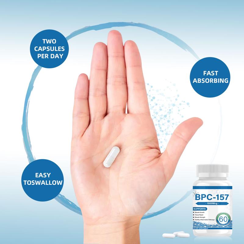 BPC-157 - Peptide Capsules : Blend with Creatine Monohydrate, Collagen Peptides & Magnesium Gluten Free