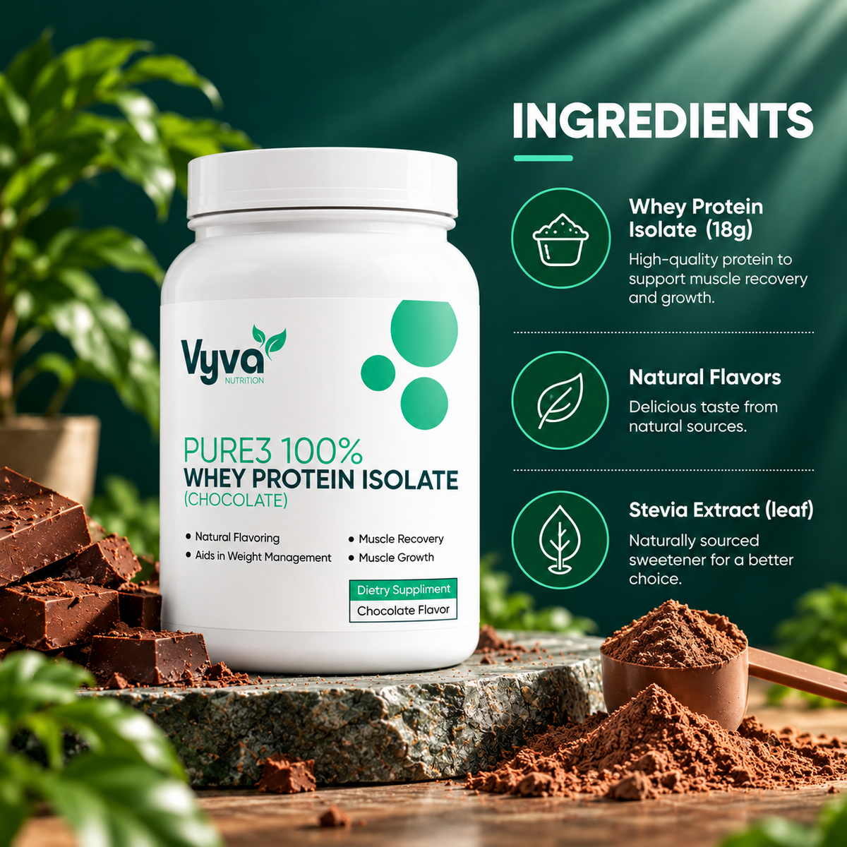 Pure3 100% Whey Protein Isolate