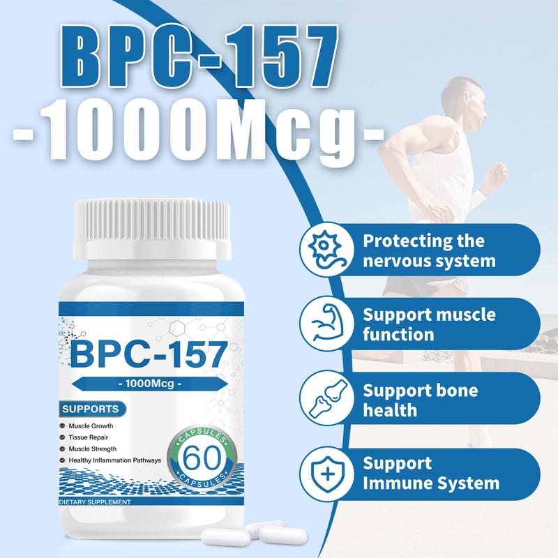BPC-157 - Peptide Capsules : Blend with Creatine Monohydrate, Collagen Peptides & Magnesium Gluten Free